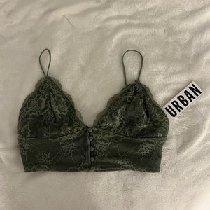 army green urban outfitters bralette / tank top size small